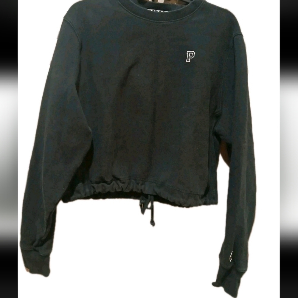 Cropped Pullover Sweatshirt Victoria's Secret Pink Size:MEDIUM - Picture 4 of 7